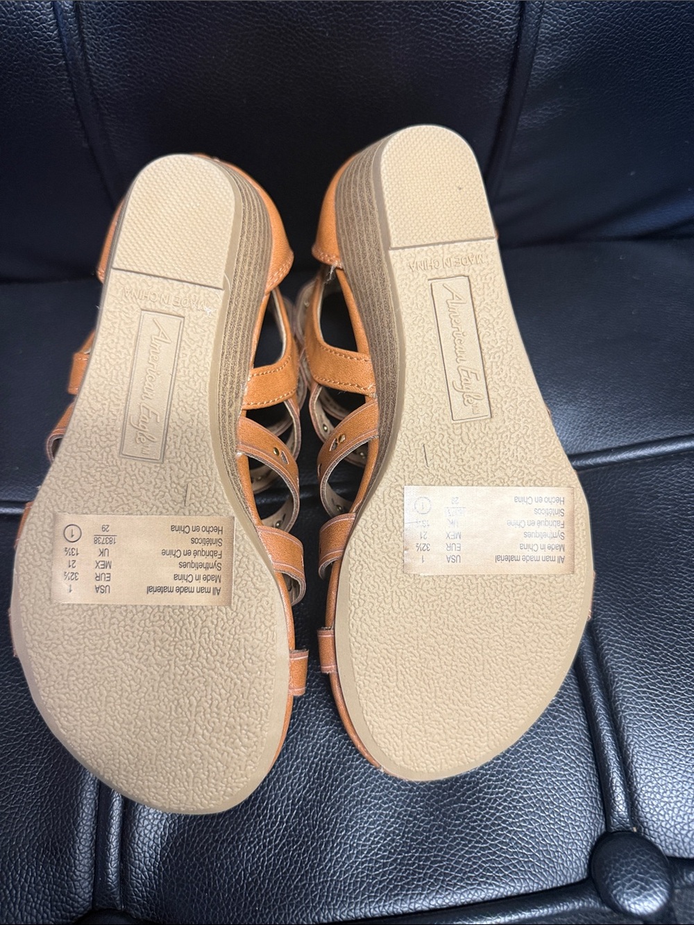 (500) Girl’s Strappy Gladiator Sandals in Tan - Picture 7 of 7